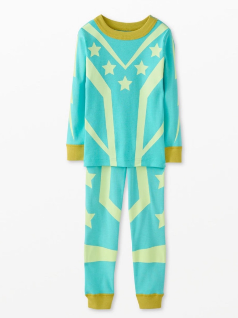 Hanna Andersson Glow in the Dark Long PJ Set sz. US 10 / 140